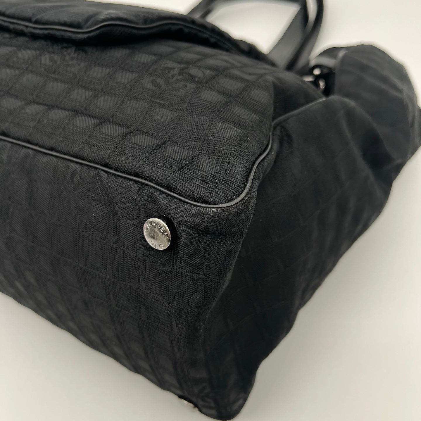 Chanel Black Quilted Nylon 2-Way Tote Bag with Pouch [Used]