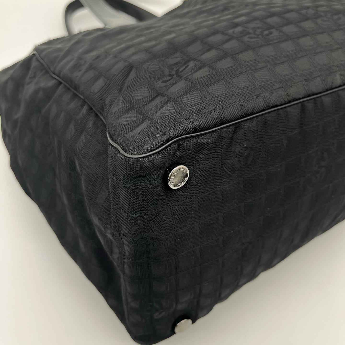 Chanel Black Quilted Nylon 2-Way Tote Bag with Pouch [Used]