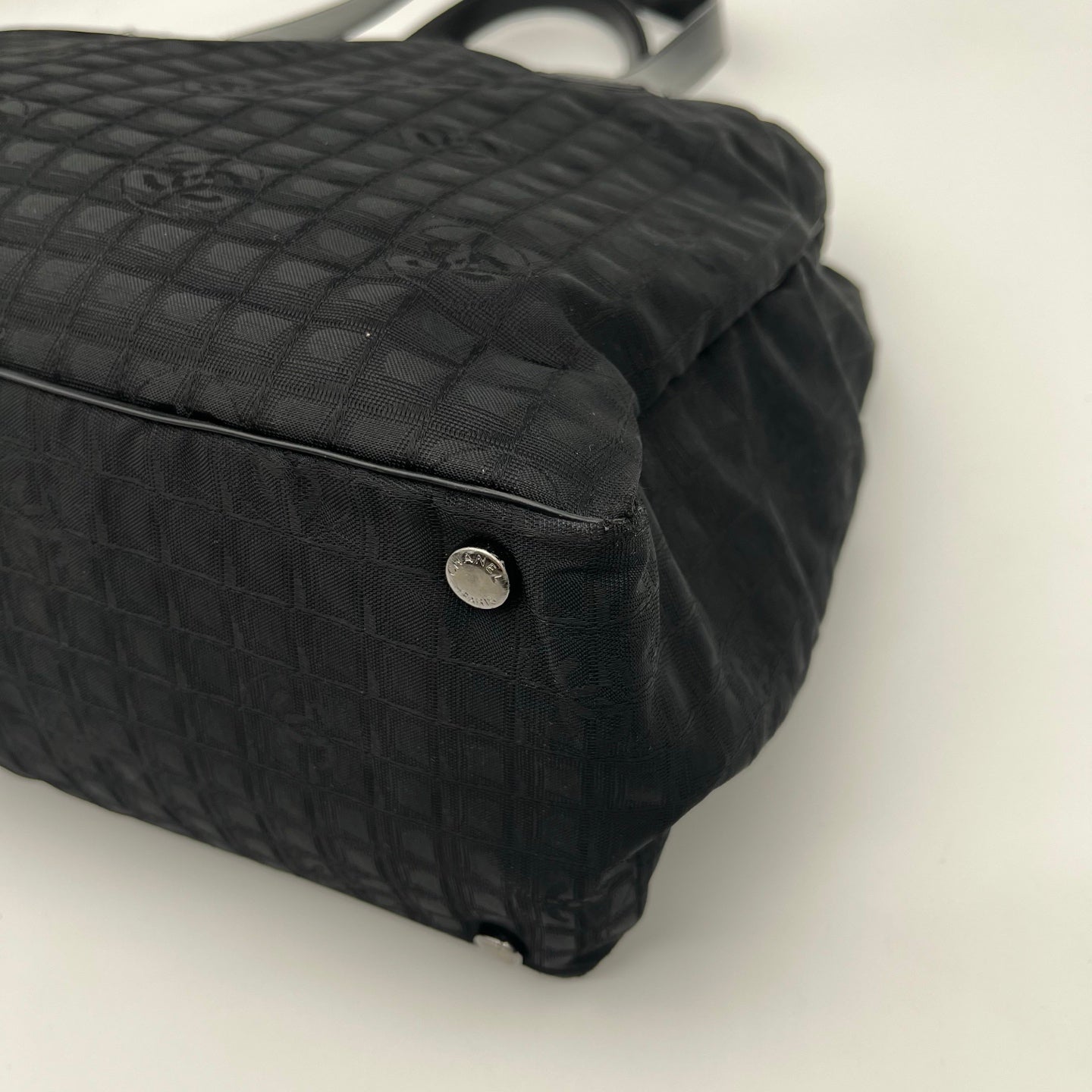 Chanel Black Quilted Nylon 2-Way Tote Bag with Pouch [Used]