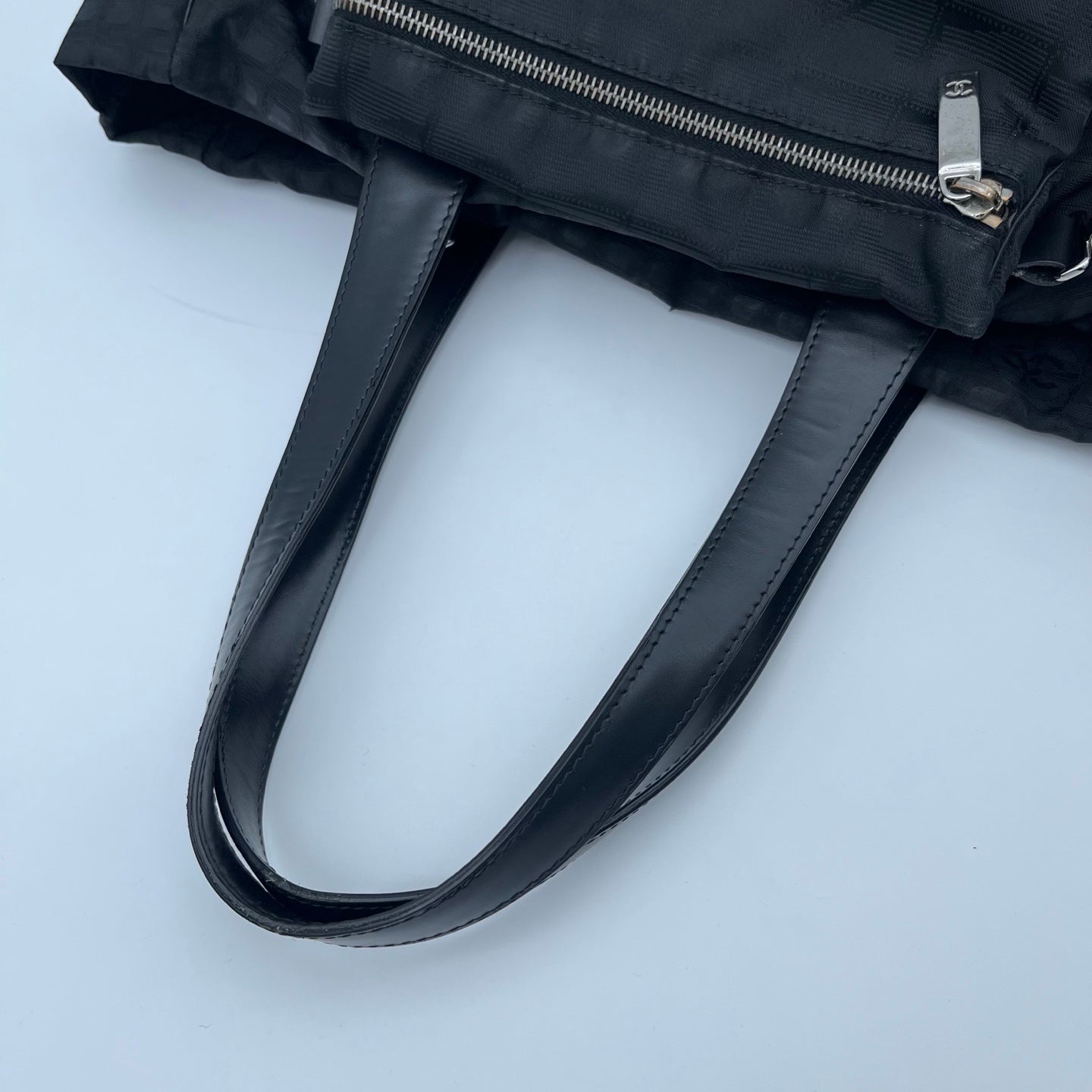 Chanel Black Quilted Nylon 2-Way Tote Bag with Pouch [Used]