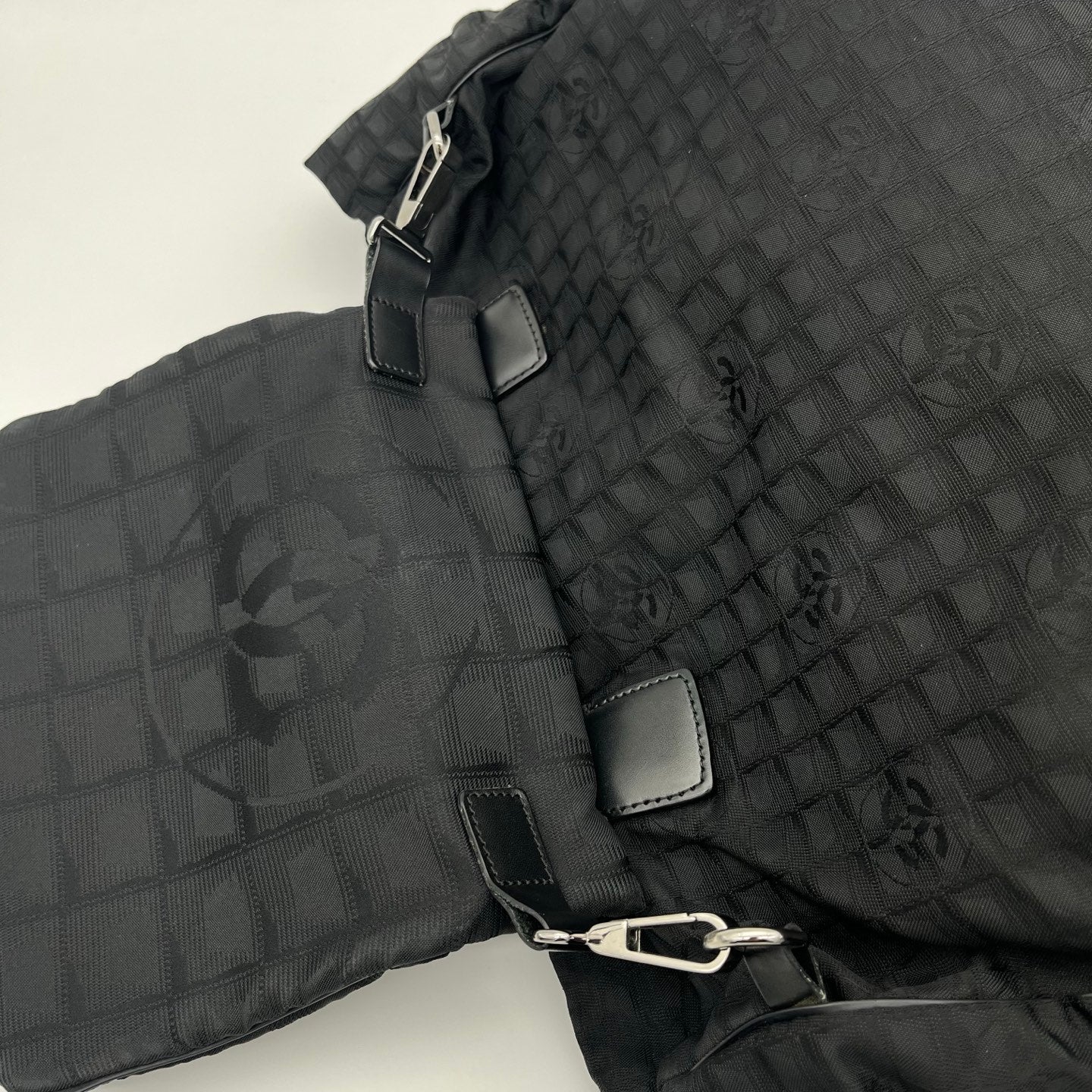 Chanel Black Quilted Nylon 2-Way Tote Bag with Pouch [Used]