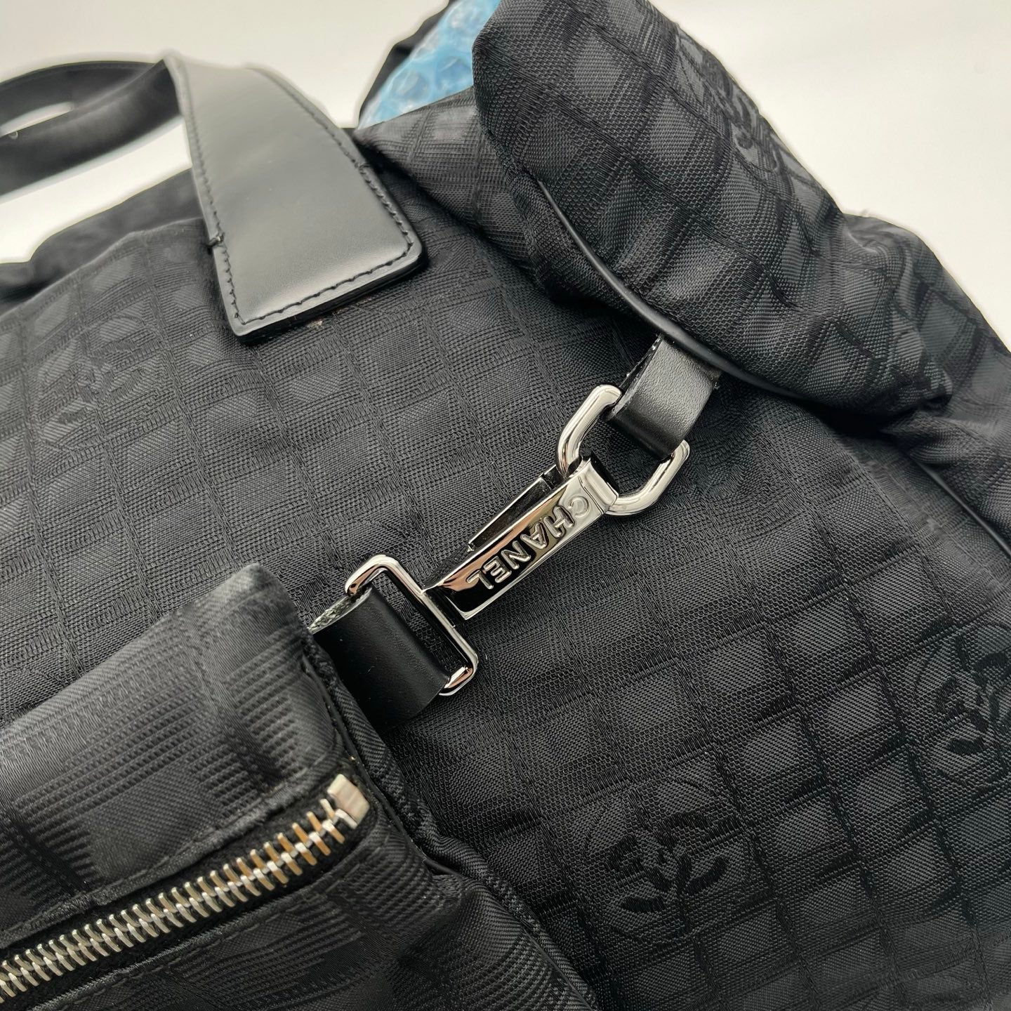 Chanel Black Quilted Nylon 2-Way Tote Bag with Pouch [Used]