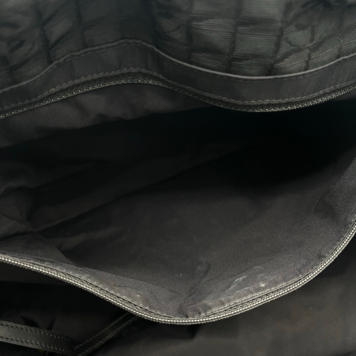 Chanel Black Quilted Nylon 2-Way Tote Bag with Pouch [Used]