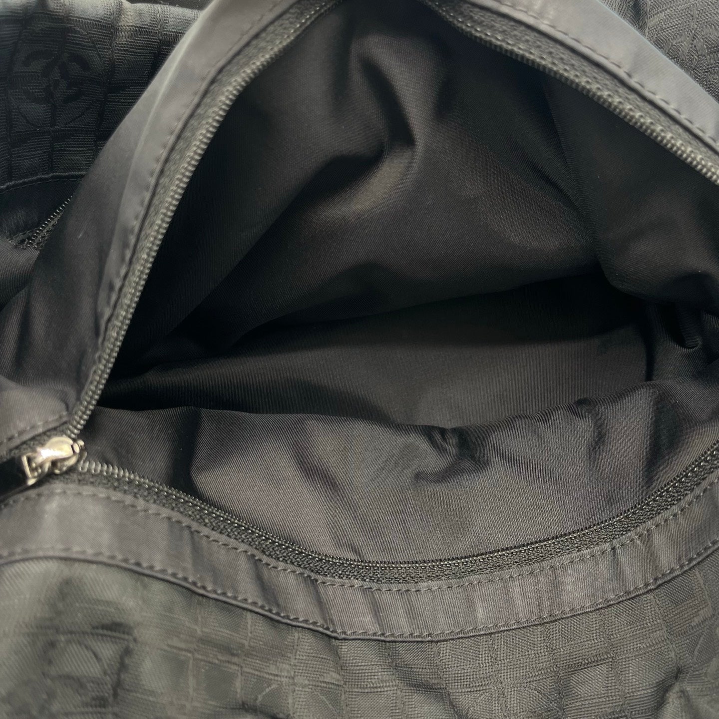 Chanel Black Quilted Nylon 2-Way Tote Bag with Pouch [Used]