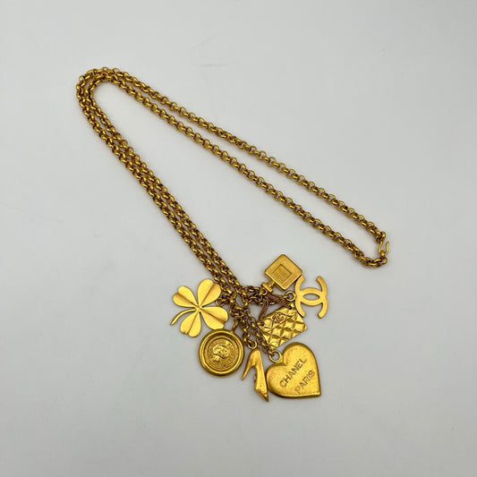 Chanel Vintage Gold-Tone Multi-Charm Necklace / Waist Chain [Used]