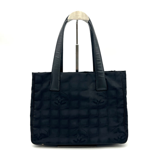 Chanel Black Quilted Nylon Tote Bag [Used]