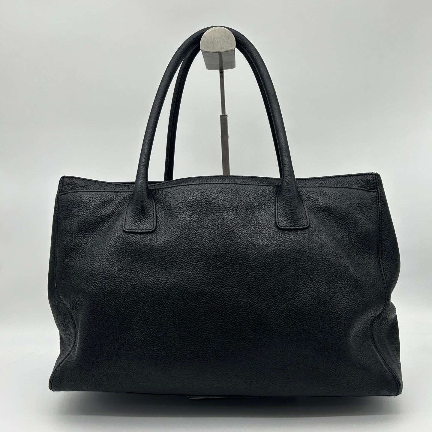 Chanel Black Calfskin Cerf Tote Bag with Gold Hardware [Used]