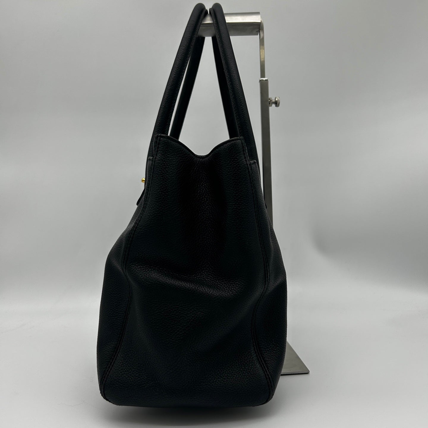 Chanel Black Calfskin Cerf Tote Bag with Gold Hardware [Used]