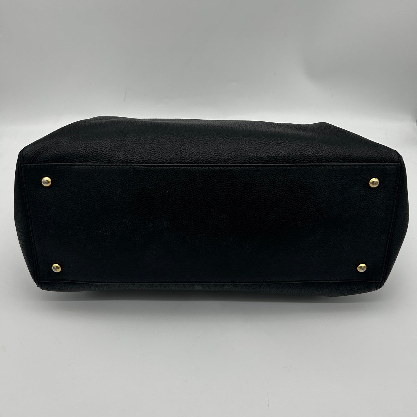 Chanel Black Calfskin Cerf Tote Bag with Gold Hardware [Used]