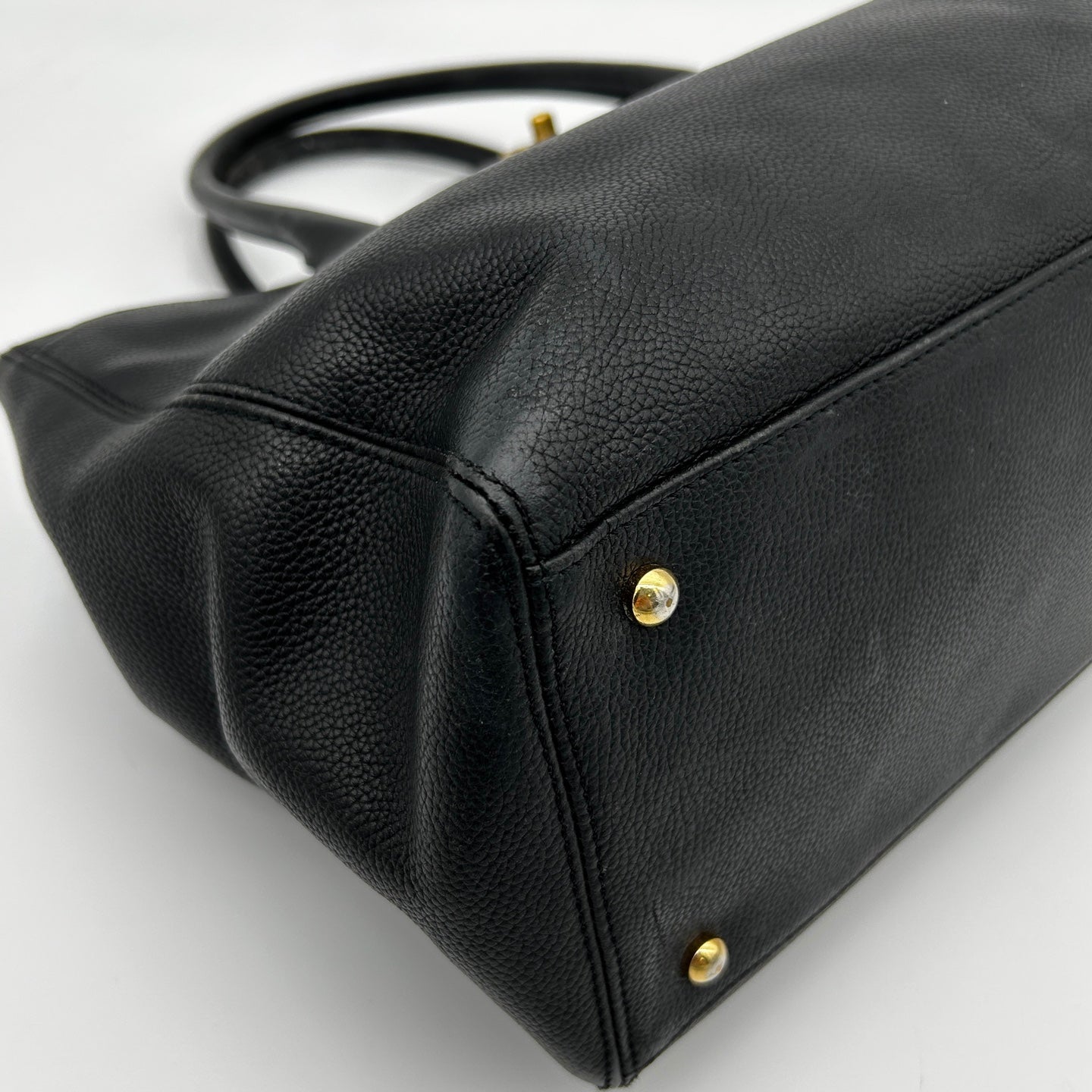 Chanel Black Calfskin Cerf Tote Bag with Gold Hardware [Used]