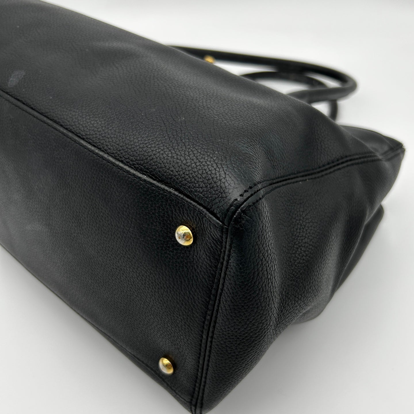 Chanel Black Calfskin Cerf Tote Bag with Gold Hardware [Used]