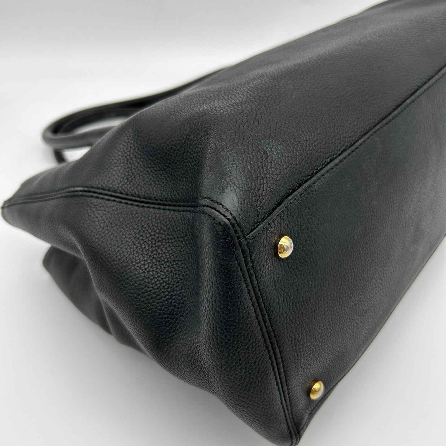 Chanel Black Calfskin Cerf Tote Bag with Gold Hardware [Used]