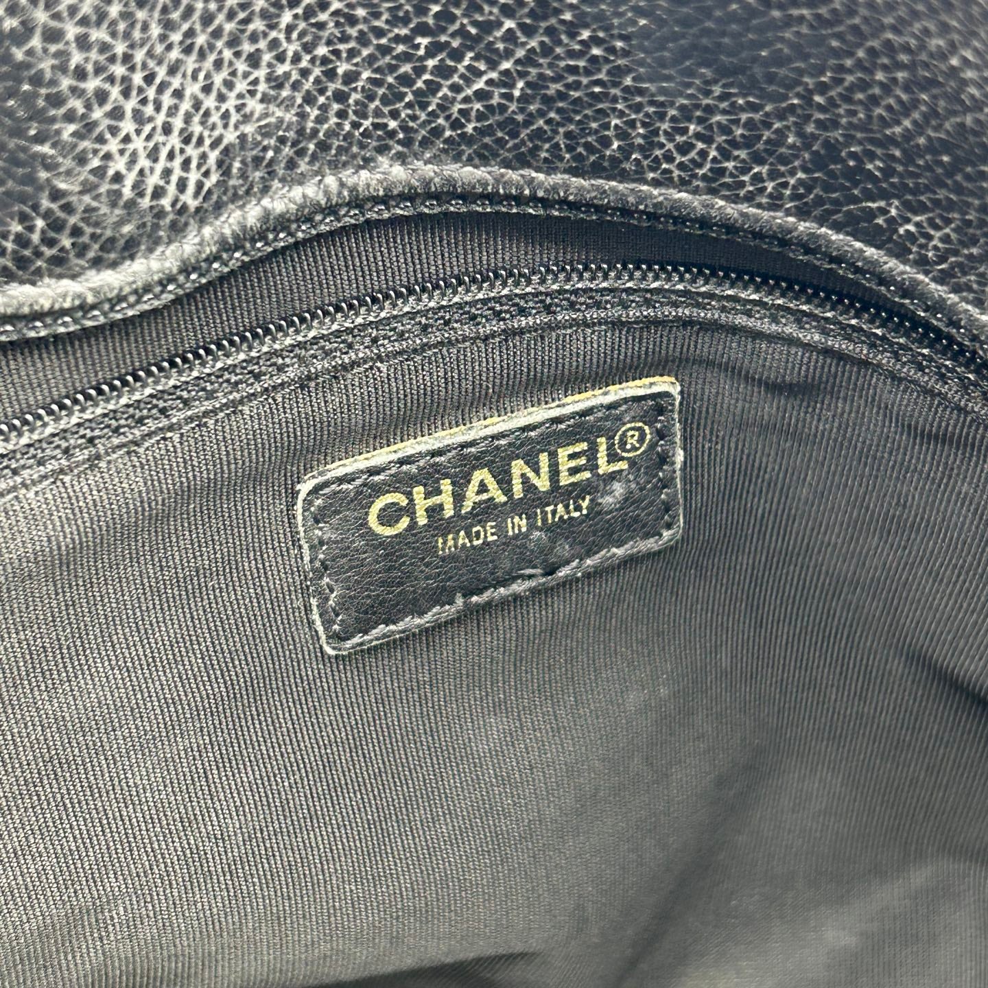 Chanel Black Calfskin Cerf Tote Bag with Gold Hardware [Used]