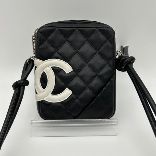 Chanel Black & White Cambon Camera Crossbody Bag [Used]