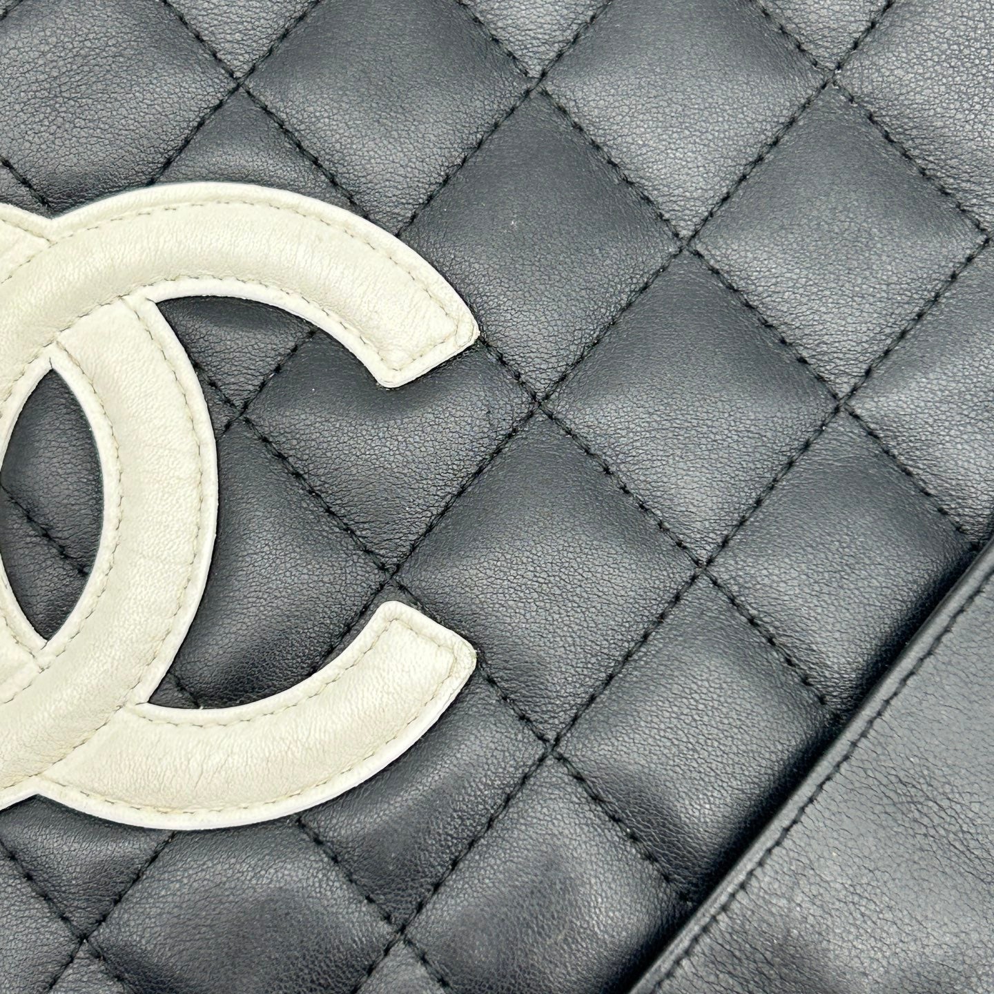 Chanel Black & White Cambon Camera Crossbody Bag [Used]