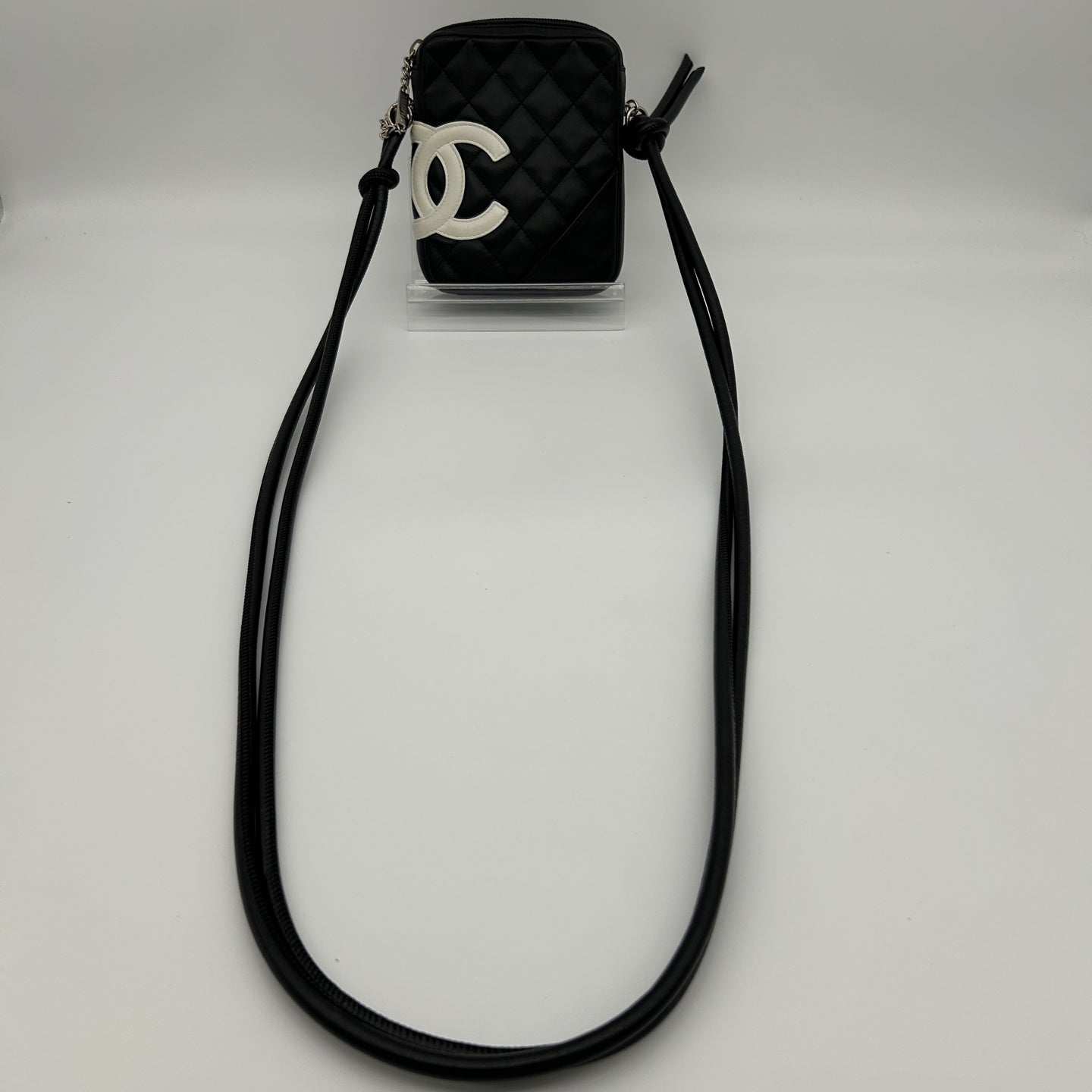 Chanel Black & White Cambon Camera Crossbody Bag [Used]