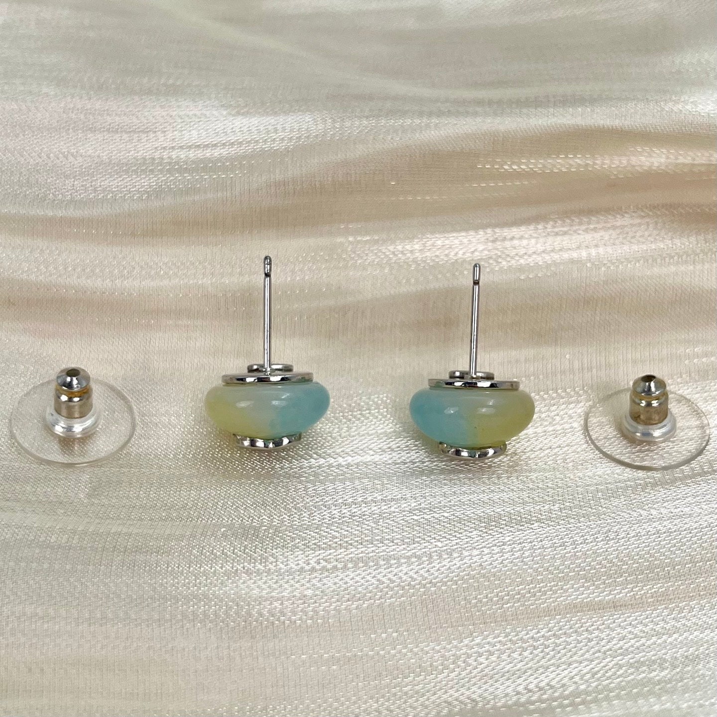 Chanel COCO Mark Earrings – Green Plastic[Used]