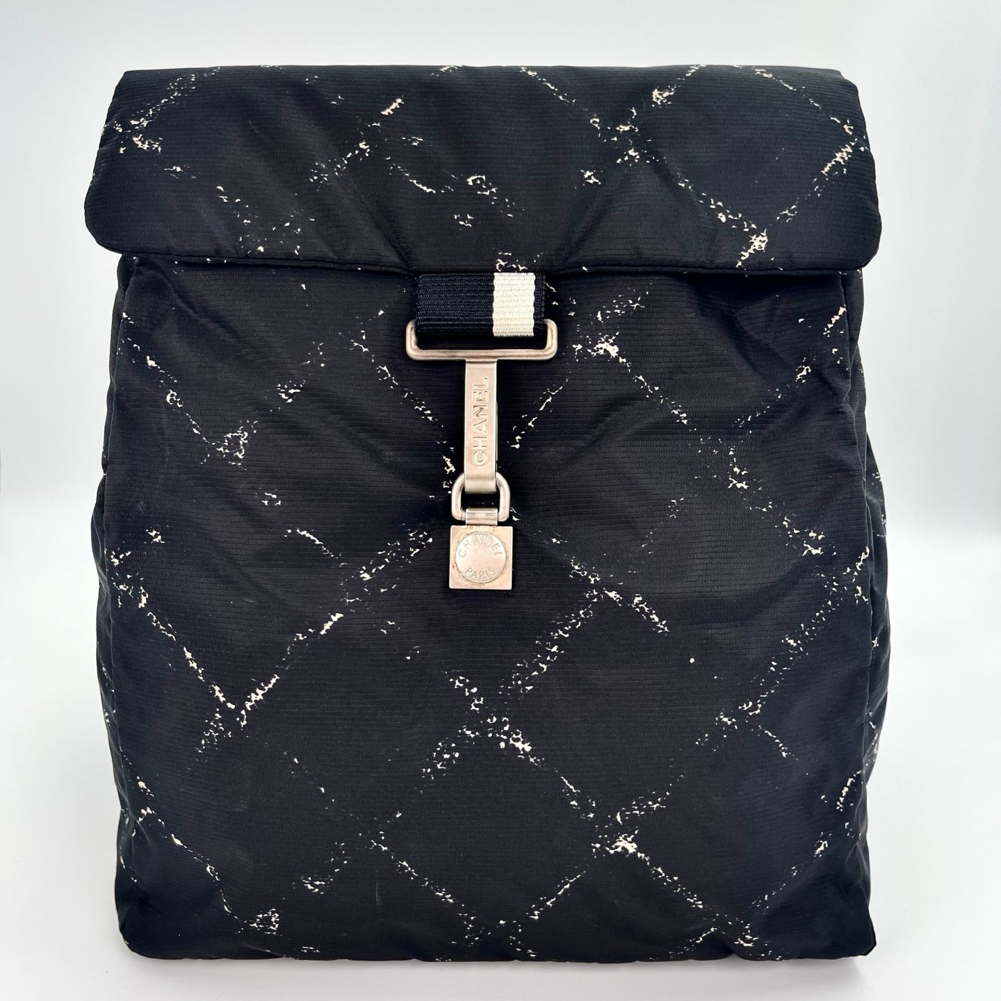 Chanel Black Matelassé Travel Line Nylon Backpack [Used]
