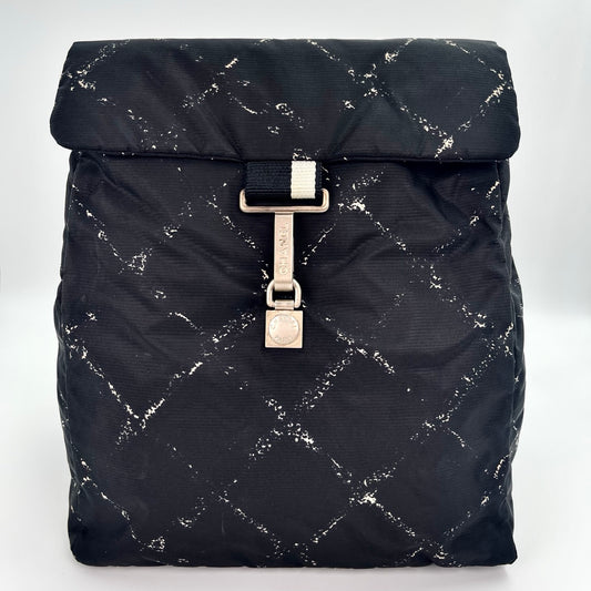 Chanel Black Matelassé Travel Line Nylon Backpack [Used]