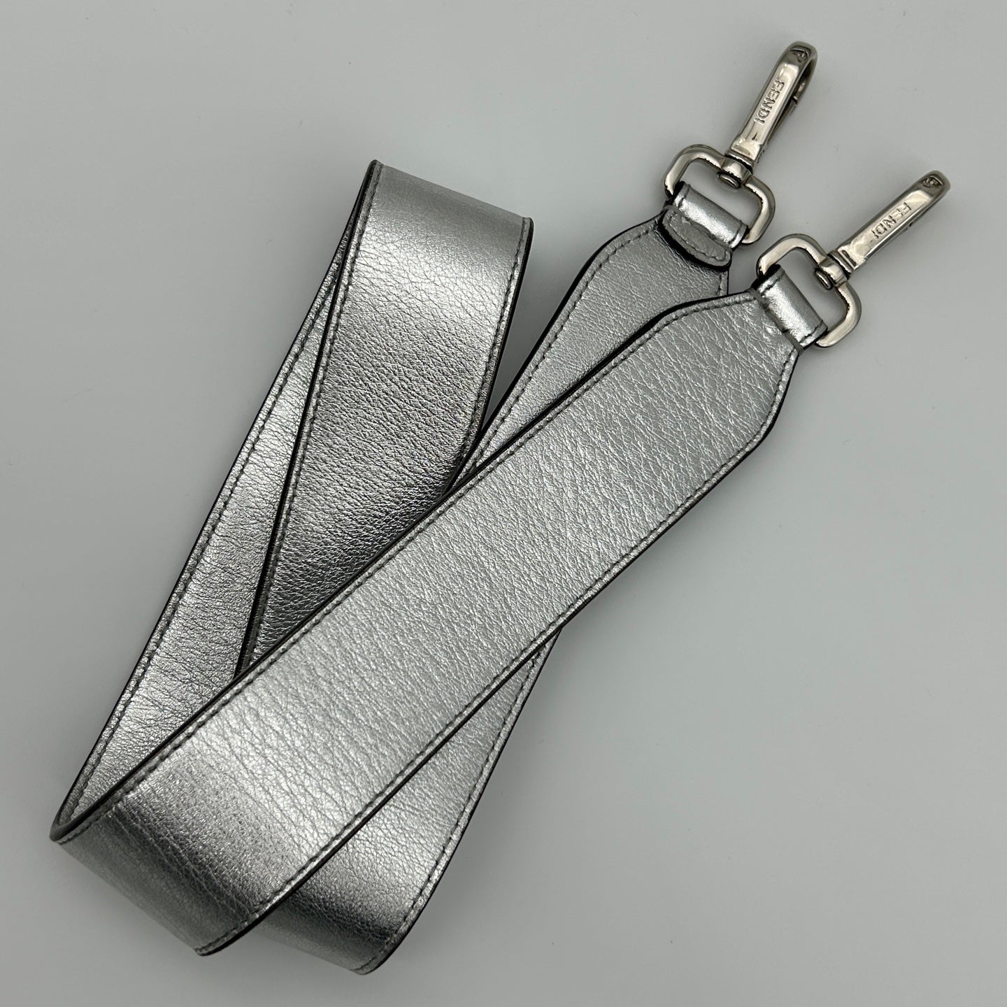 Fendi Limited Edition Silver Floral Baguette Shoulder Bag [Used]