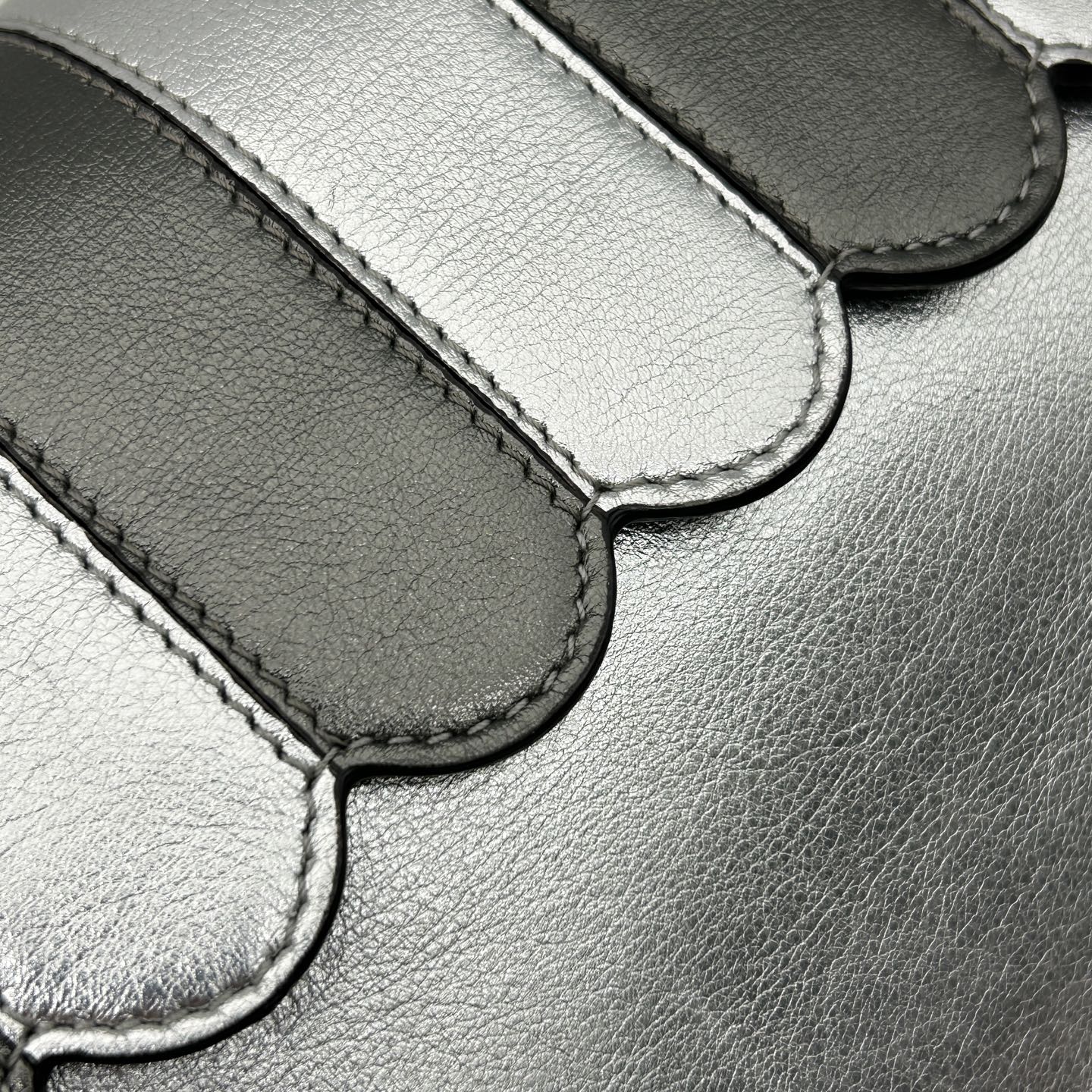 Fendi Limited Edition Silver Floral Baguette Shoulder Bag [Used]