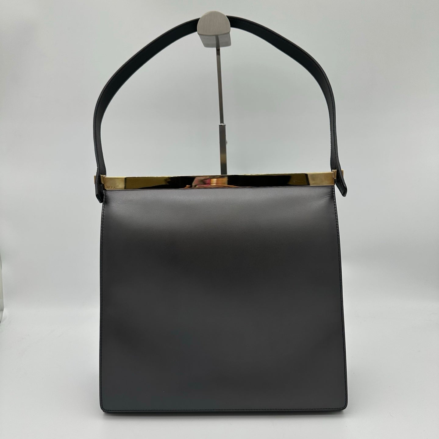 Gucci Vintage Minimalist Metallic Gold-Frame Shoulder Bag [Used]