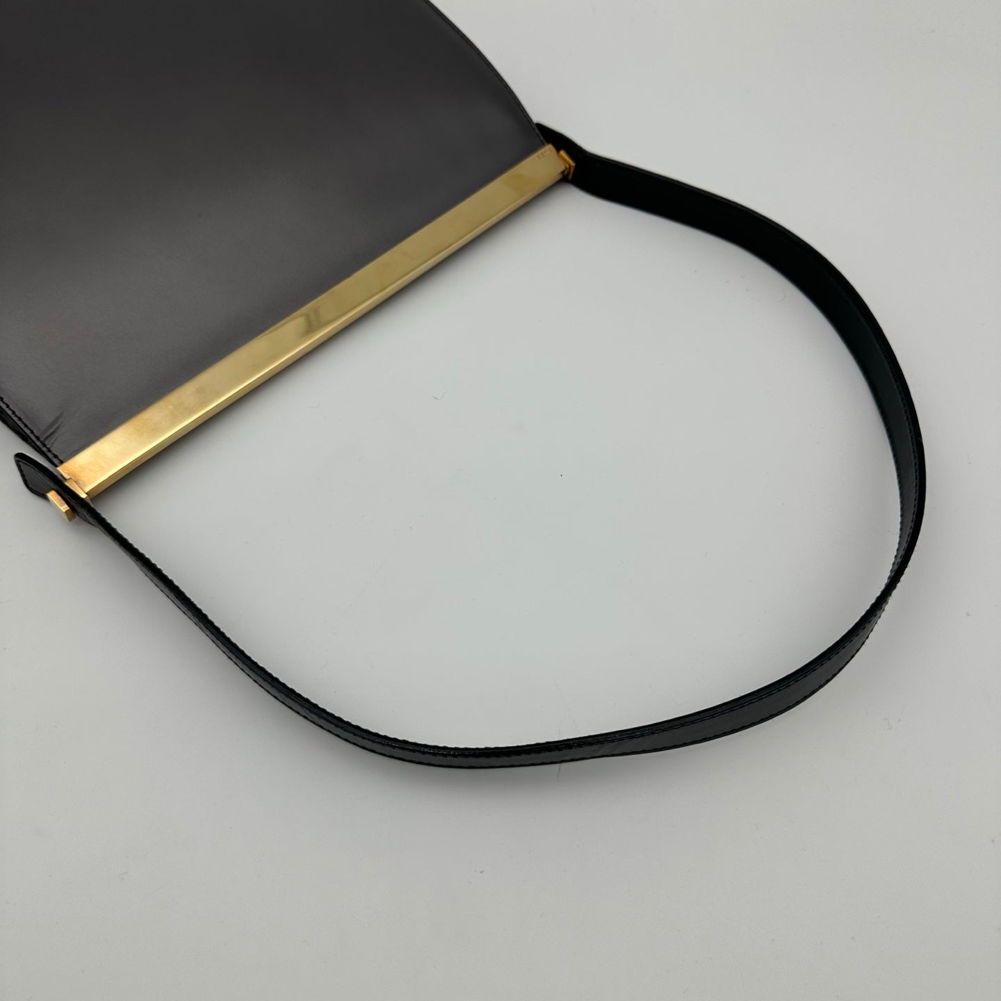 Gucci Vintage Minimalist Metallic Gold-Frame Shoulder Bag [Used]