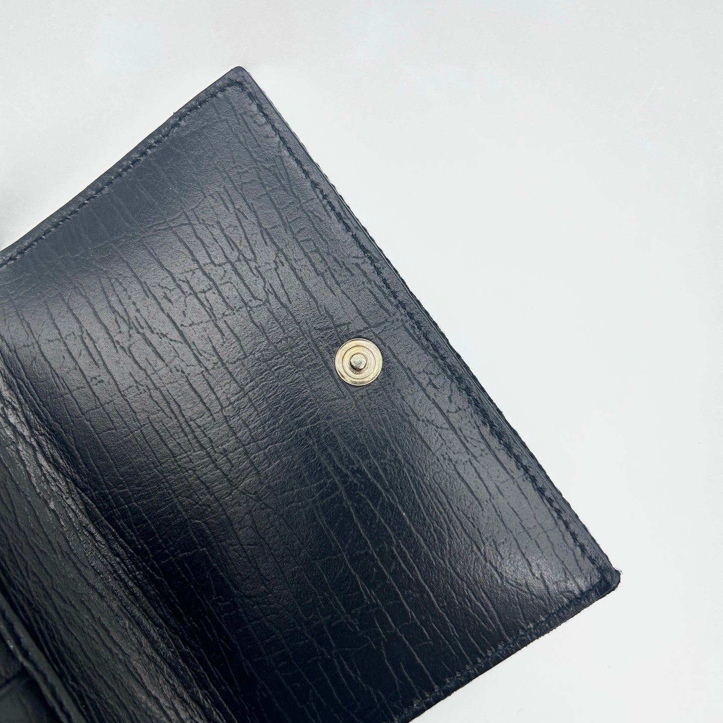 Gucci Black Canvas Horsebit Tri-Fold Square Wallet [Unused]