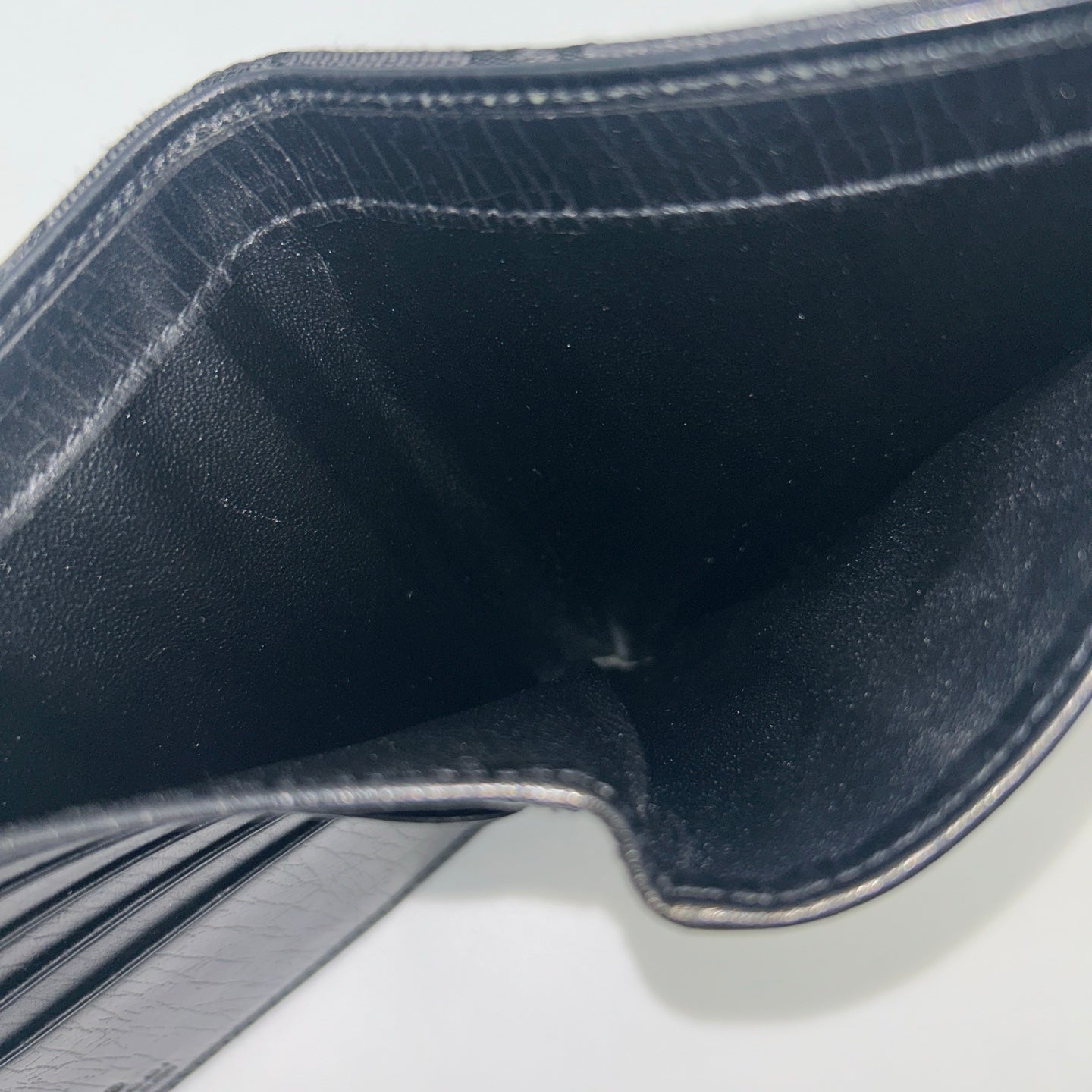 Gucci Black Canvas Horsebit Tri-Fold Square Wallet [Unused]