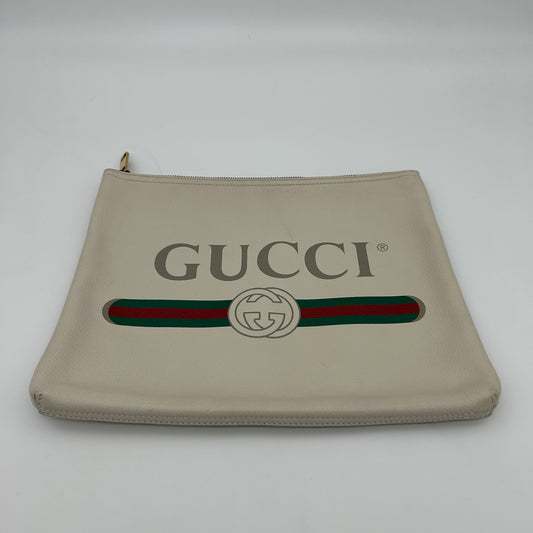 Gucci Pearl White Clutch Bag [Used]