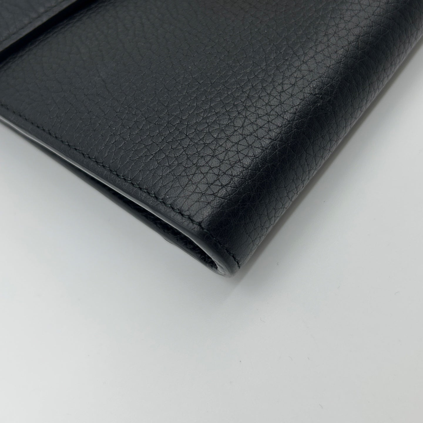 Gucci Black & Gold Leather Marmont Envelope WOC Chain Bag [Used]