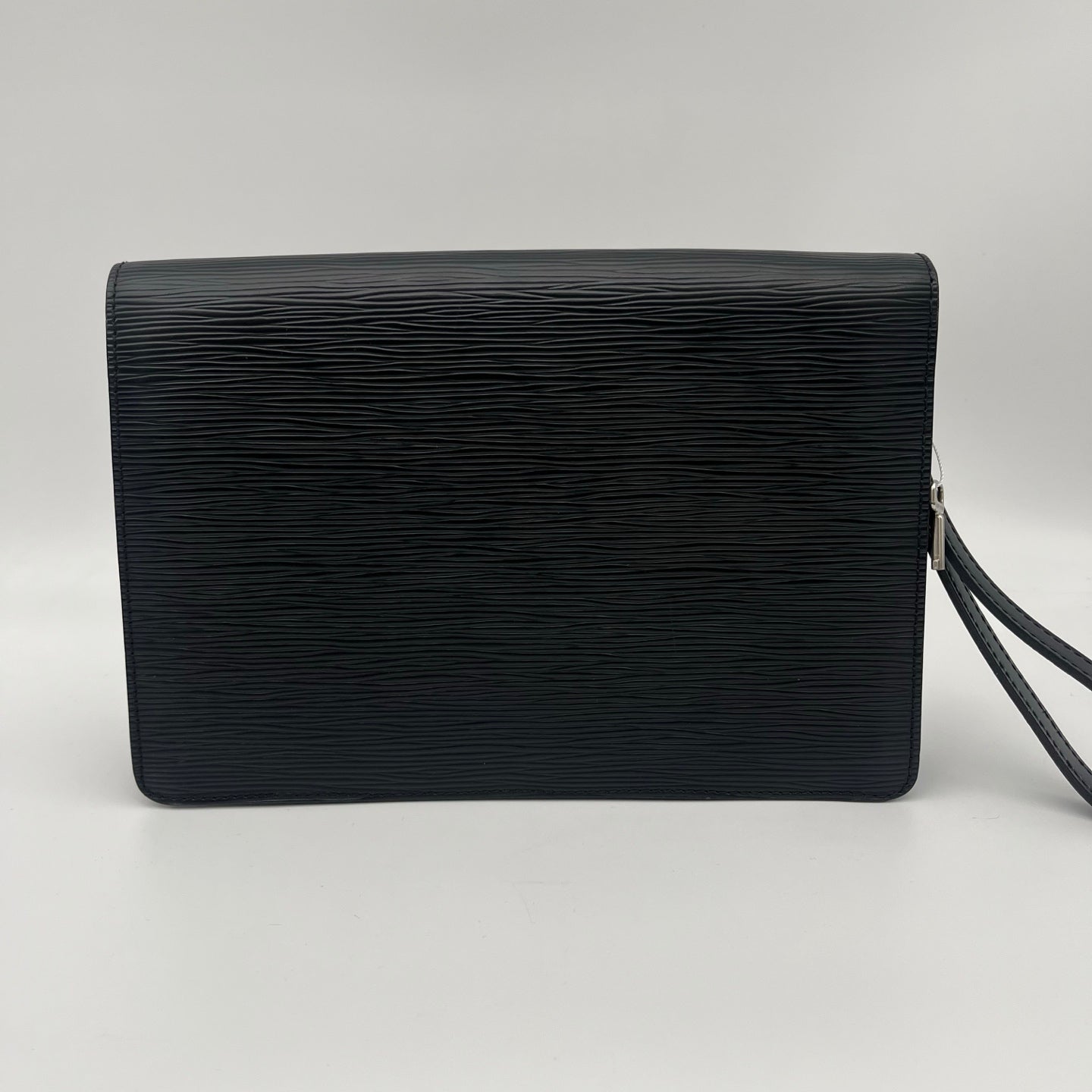 Louis Vuitton Black & Silver Epi Wave Clutch Bag [Used]
