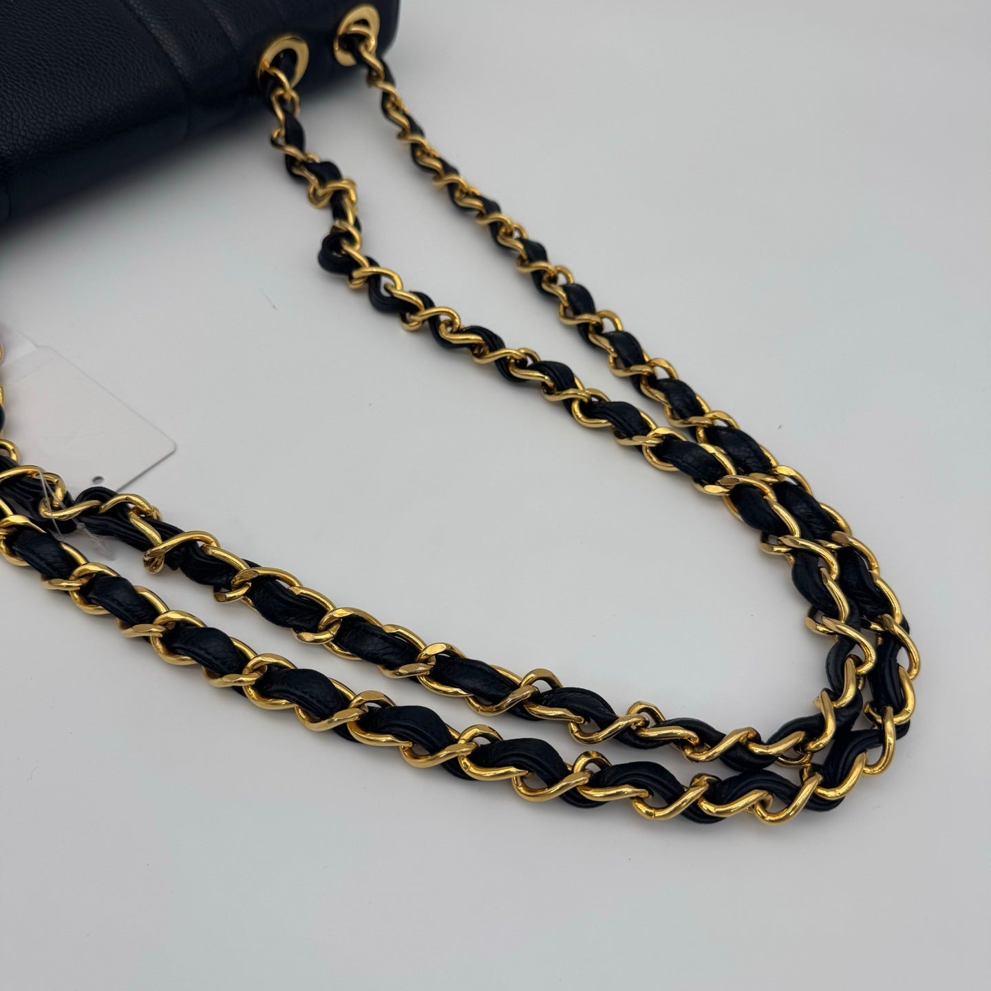 Chanel Jumbo Single Classic Flap Bag Black Caviar Leather with Gold Hardware [Used]