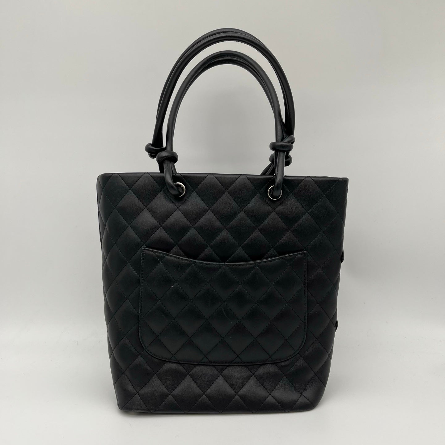 Chanel All-Black Cambon Small Tote Bag [Used]