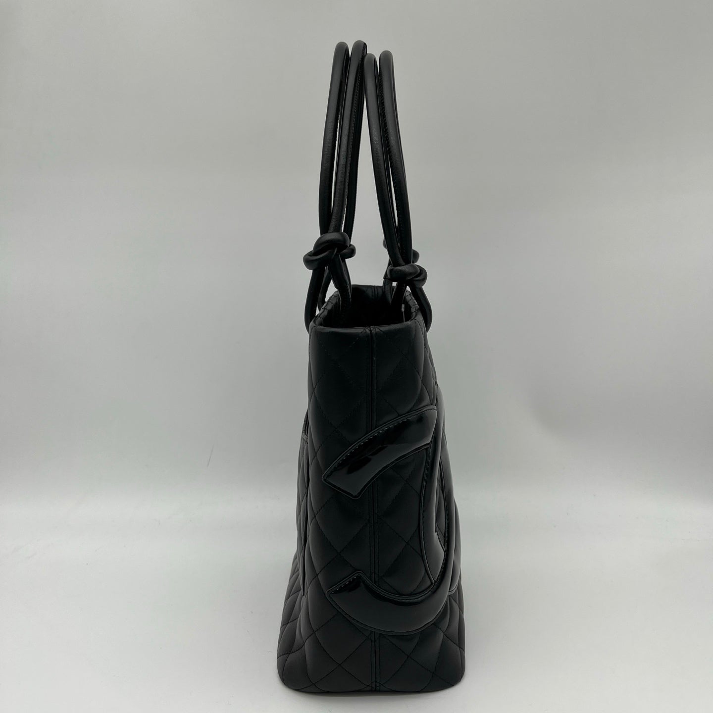 Chanel All-Black Cambon Small Tote Bag [Used]