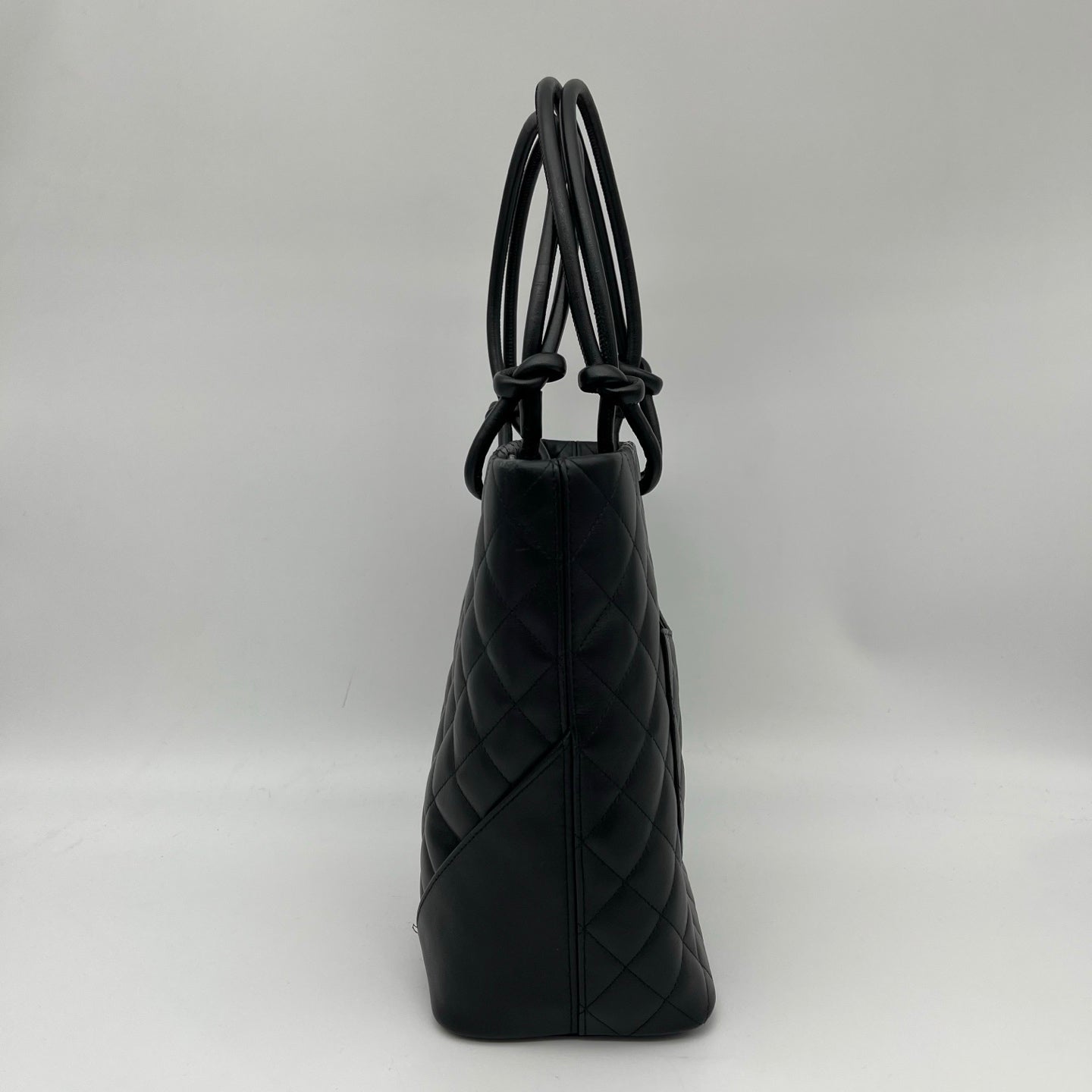 Chanel All-Black Cambon Small Tote Bag [Used]