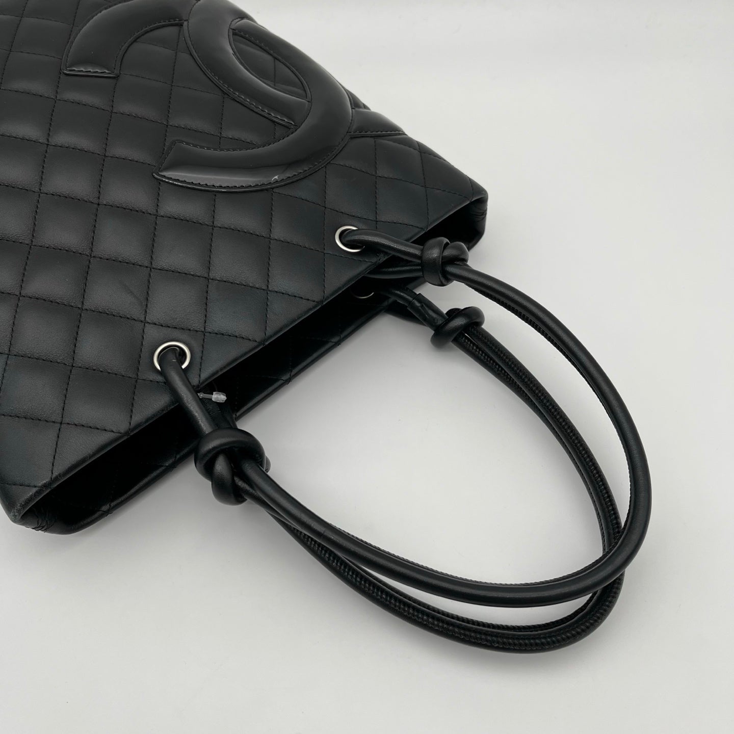 Chanel All-Black Cambon Small Tote Bag [Used]