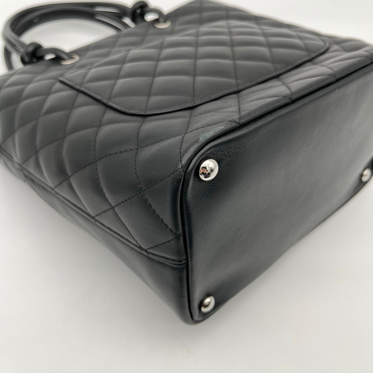 Chanel All-Black Cambon Small Tote Bag [Used]