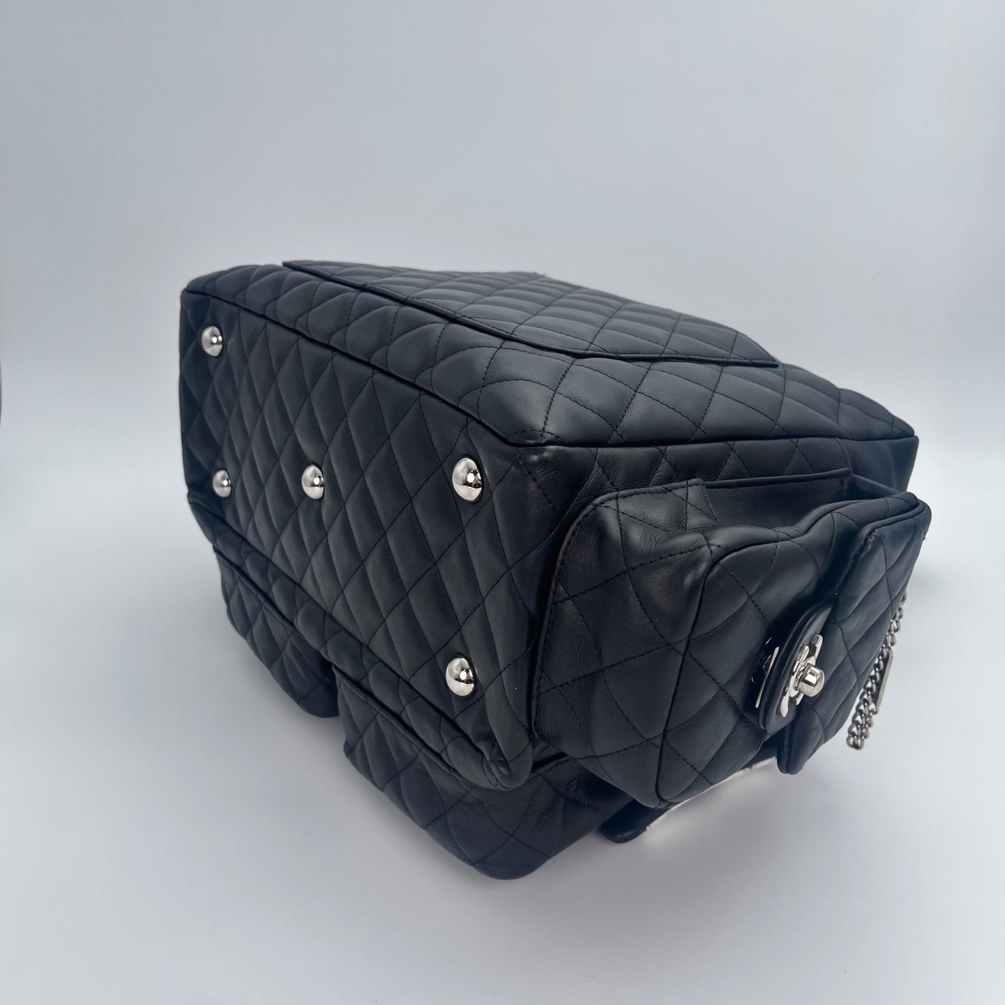 Chanel Calfskin Bicolor Motorcycle Bag[Used]