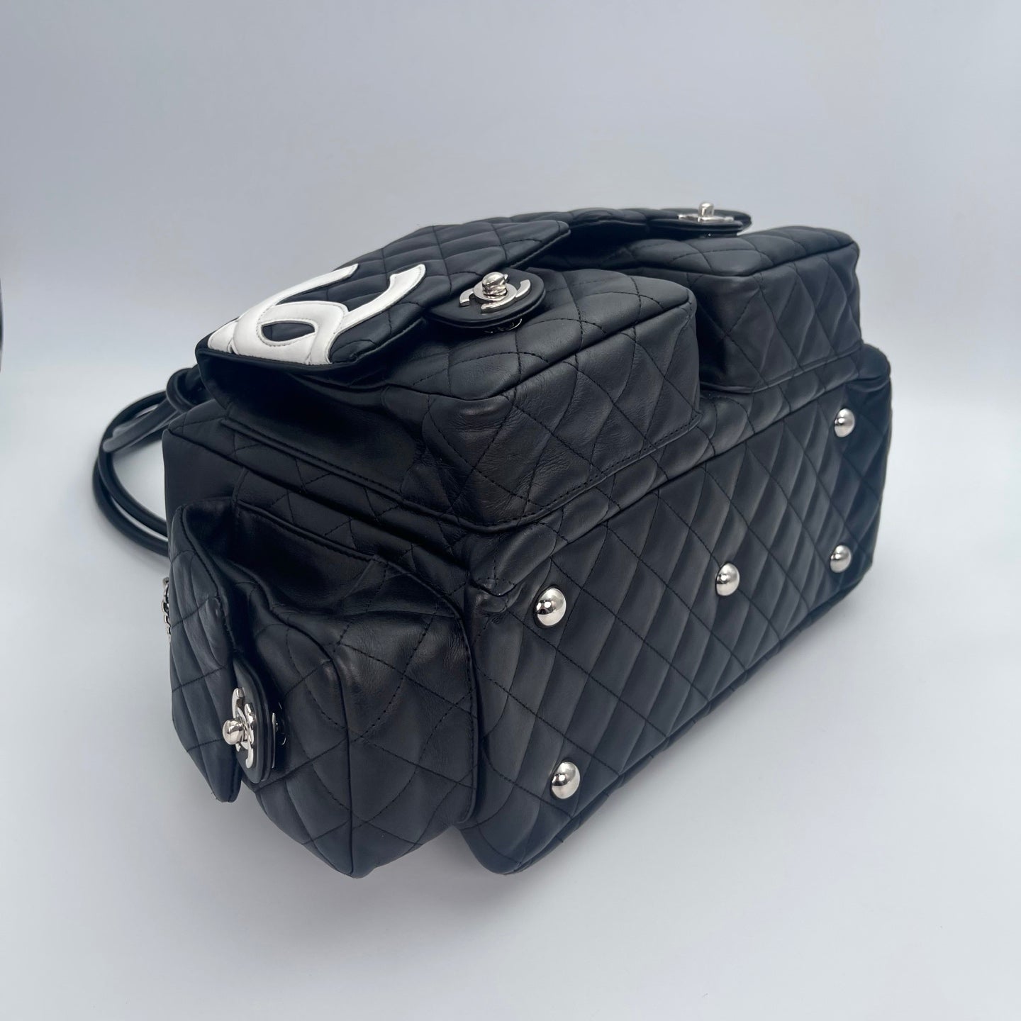 Chanel Calfskin Bicolor Motorcycle Bag[Used]