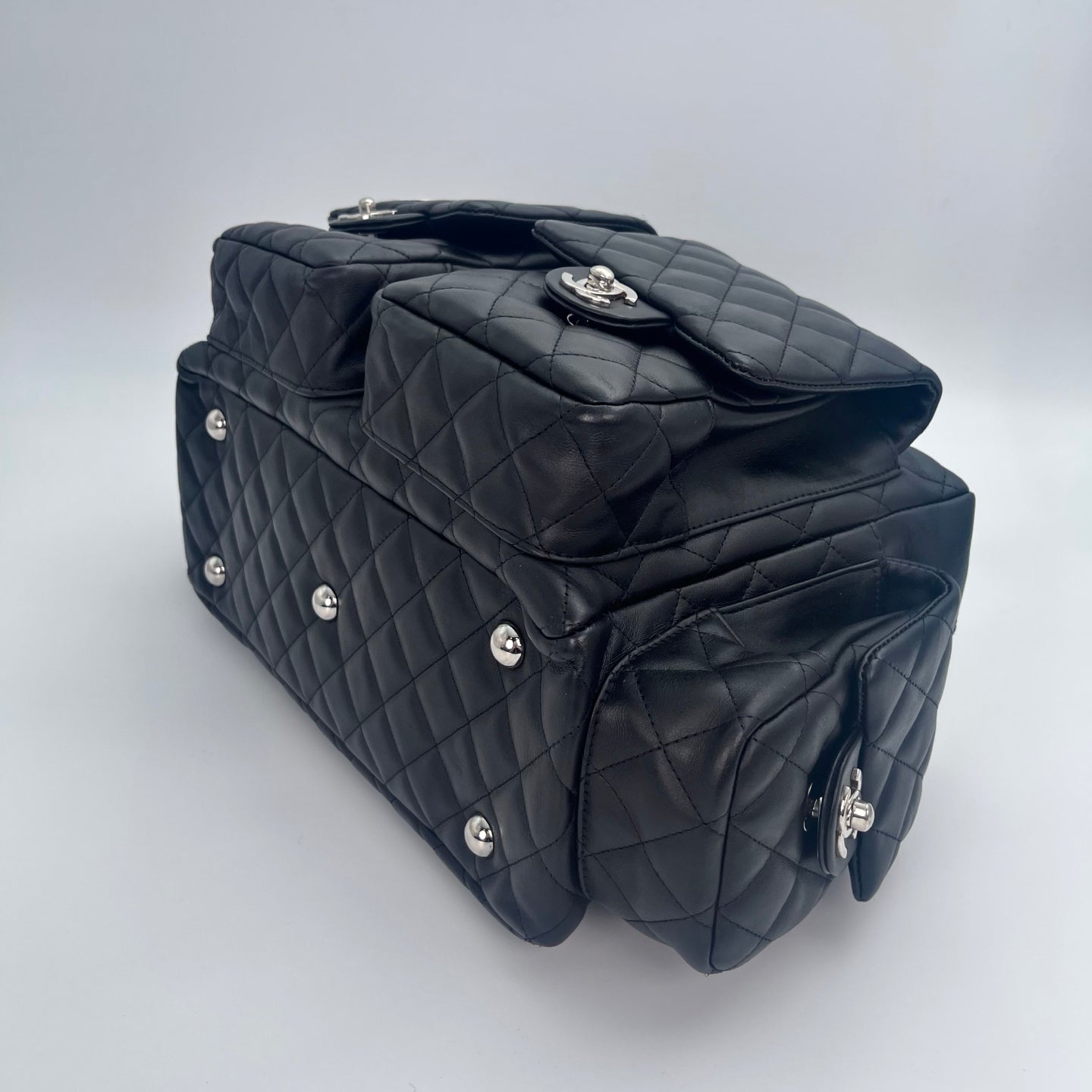 Chanel Calfskin Bicolor Motorcycle Bag[Used]