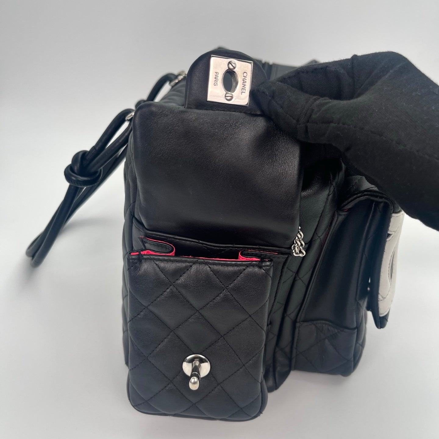 Chanel Calfskin Bicolor Motorcycle Bag[Used]