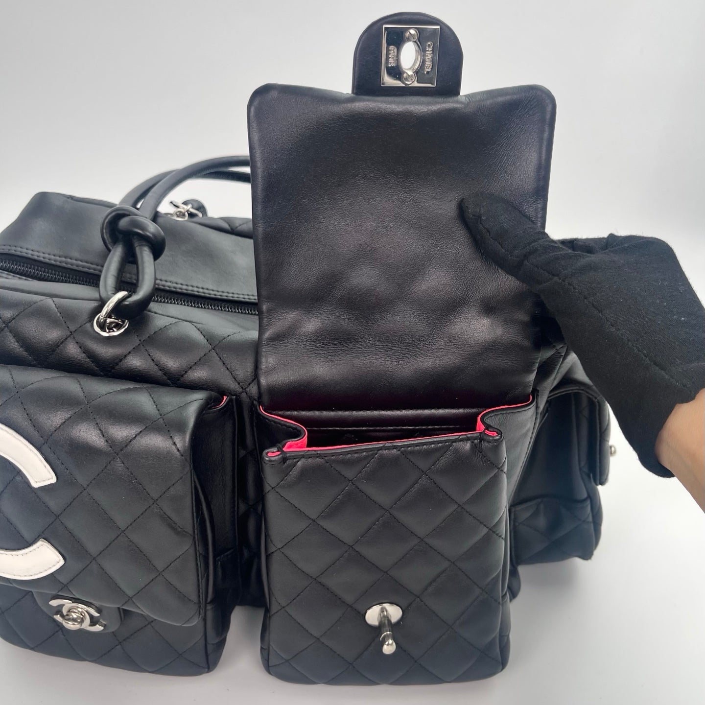 Chanel Calfskin Bicolor Motorcycle Bag[Used]