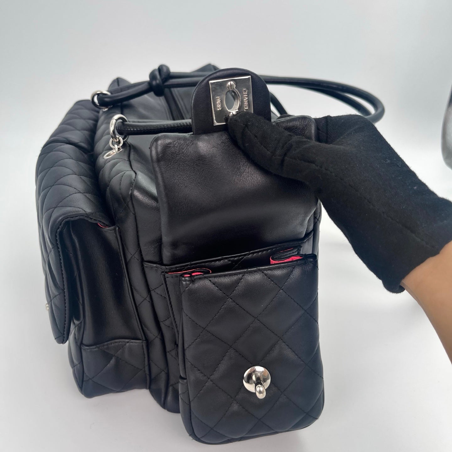 Chanel Calfskin Bicolor Motorcycle Bag[Used]