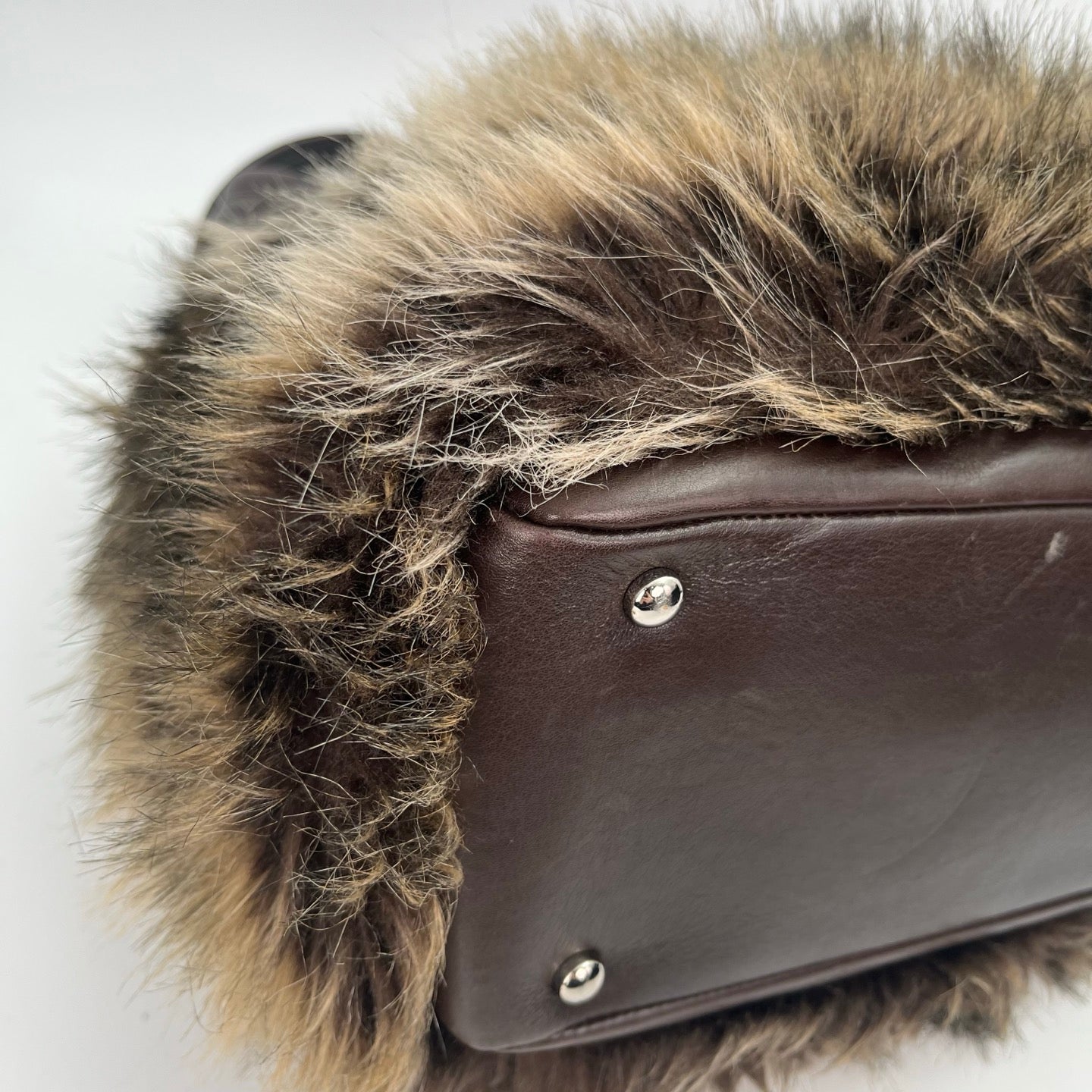 Chanel Paris-Biarritz Brown Fur Tote Bag [Used]