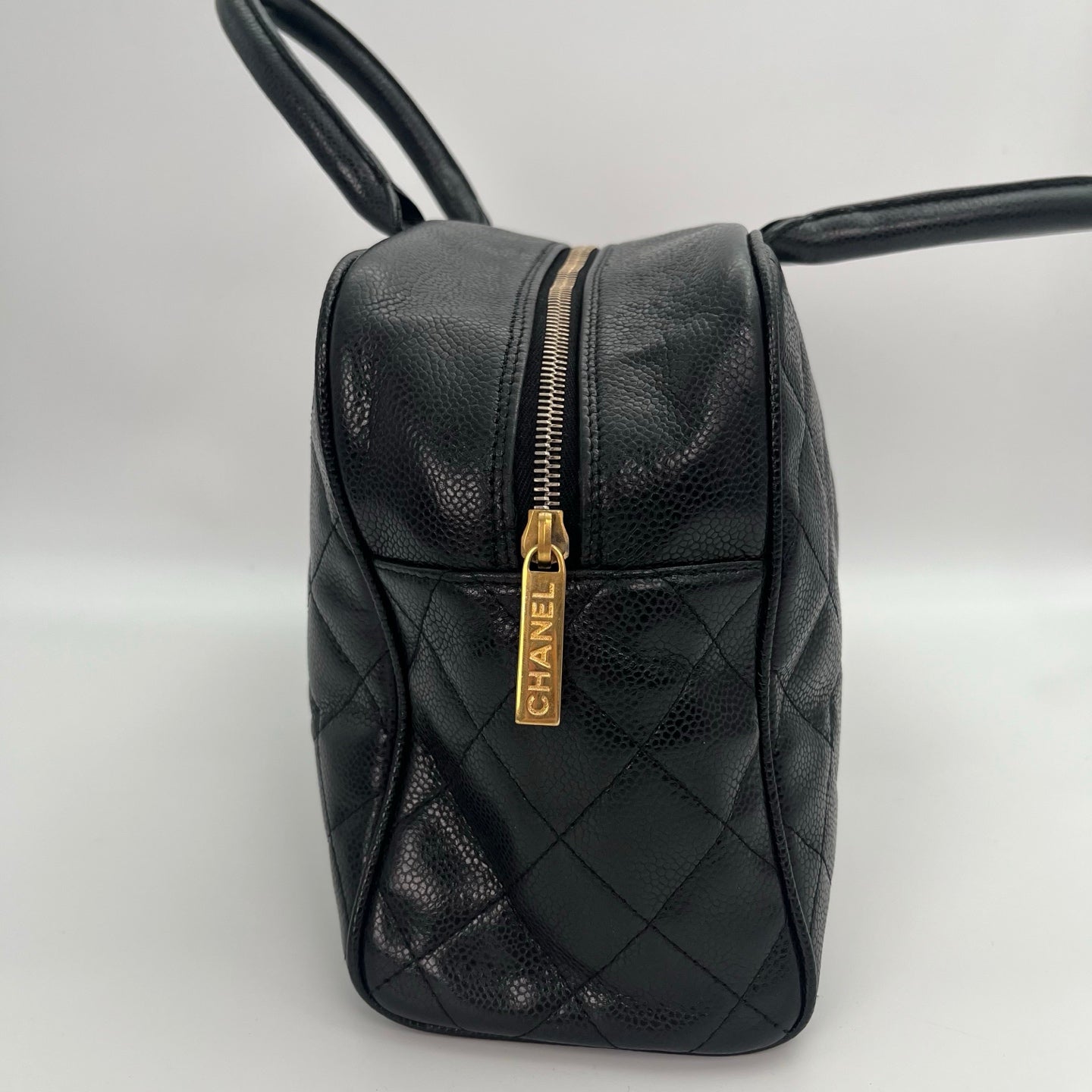Chanel Black Caviar Leather Boston Bowling Bag[Used]