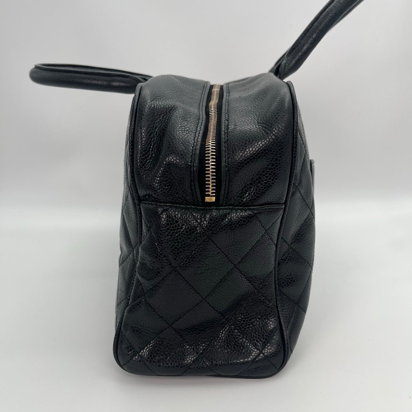 Chanel Black Caviar Leather Boston Bowling Bag[Used]
