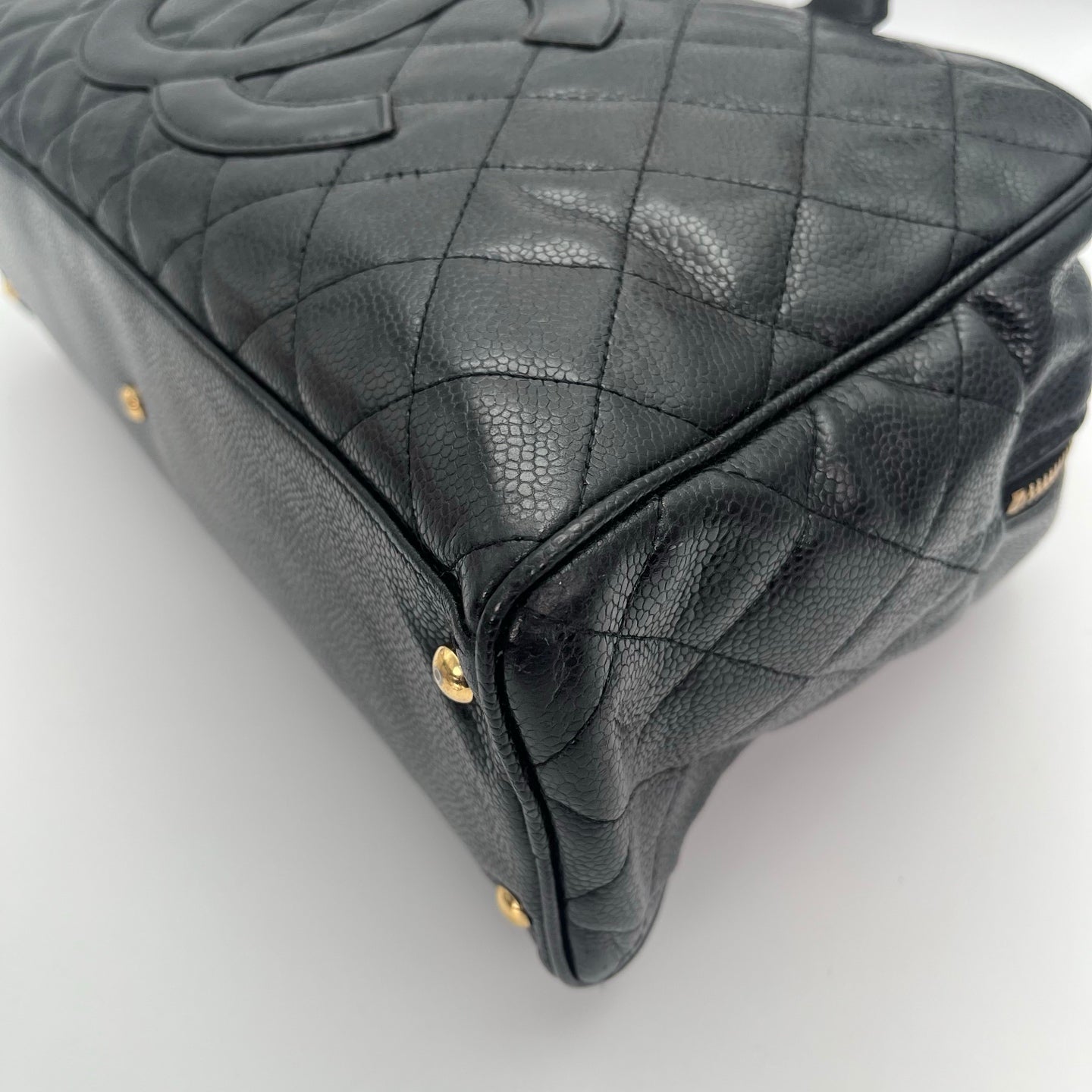 Chanel Black Caviar Leather Boston Bowling Bag[Used]