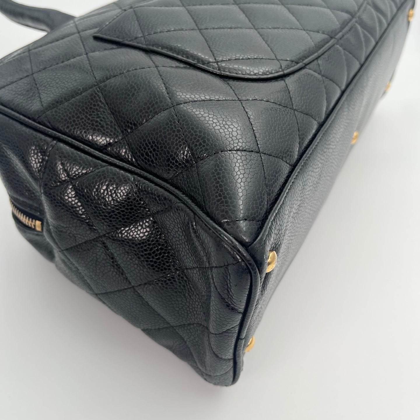 Chanel Black Caviar Leather Boston Bowling Bag[Used]