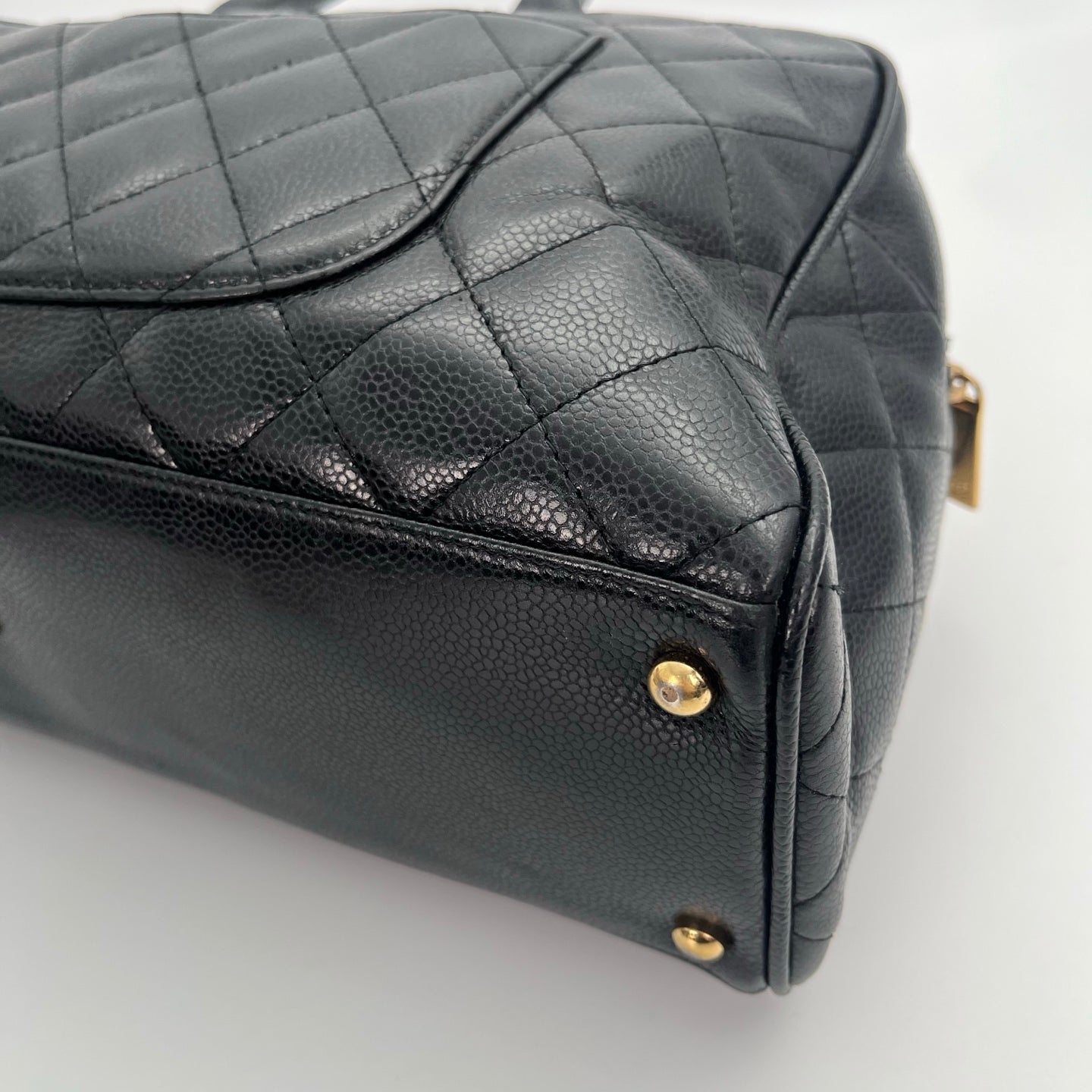 Chanel Black Caviar Leather Boston Bowling Bag[Used]